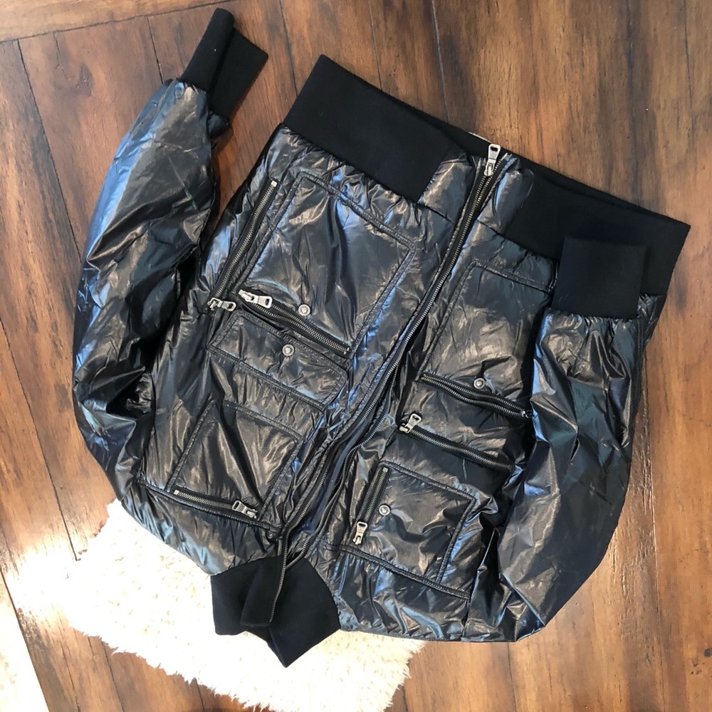 Dolce Gabbana black bomber jacket